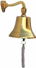 Brass 3 inch Ships Bell Wall Mountable Clear Ring for Indoor and Outdoor Replica
