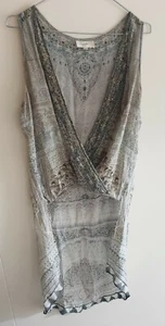 Camilla Franks Moorish Idol Cross Front Long Back Top Size 1 10 Small $4 EXPRESS - Picture 1 of 9