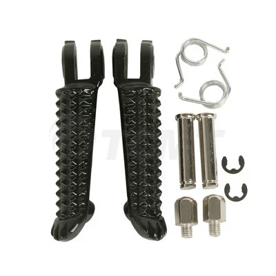 Black Left Right Front Rider Footpeg Pegs Fit For Yamaha YZF R1 YZF-R1 1998-2025 - Image 1 of 4