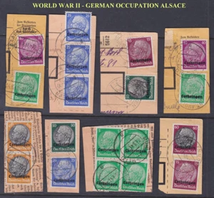 WORLD WAR II Lorraine- Lothringen  LOT FRAGMENTS FROM COVERS SCT.N45-N58 MI.3-16 - Picture 1 of 1