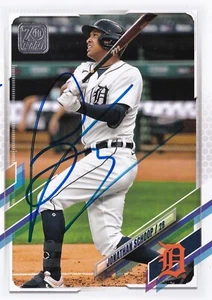 JONATHAN SCHOOP SIGNED AUTO'D 2021 TOPPS CARD #595 DETROIT TIGERS ORIOLES - Picture 1 of 4