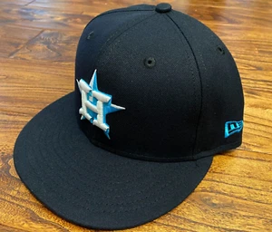 Houston Astros 2024 Father's Day BLUE New Era 59FIFTY Fitted Hat Cap 8" USA - Picture 1 of 8