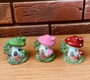 set of 3 mini fairy garden Houses fairy decoration fairy houses - Picture 1 of 5
