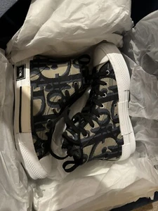 Dior B23 high-tops sneaker Beige&Black Oblique Jacquard. EU 41.5 BRAND NEW! - Picture 1 of 5