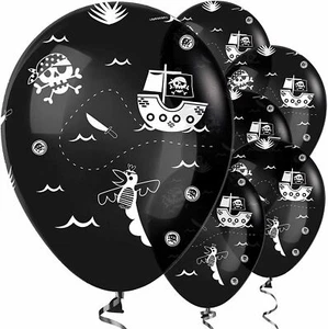 25 Pirate Balloons kids Children's party Latex Helium quality biodegradable 12" - Picture 1 of 1