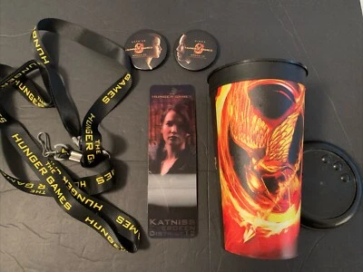 2012 Lion's Gate The Hunger Games Movie Premiere Night Merch Cup Pins Bookmark - Image 1 of 2