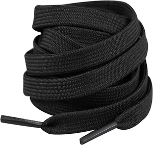 2 Pair Flat Shoe laces, 5/16" Wide Shoelaces Flat Shoelaces Sneaker Shoe Lace fo - Picture 1 of 1