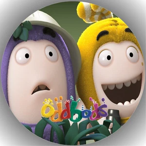 Ostia per torta compleanno festa immagine torta fondente - cialda Oddbods P5 - Foto 1 di 1