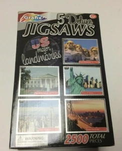 Grafiz 5 Deluxe Jigsaw puzzles, U.S. major landmarks, 2500 pieces - T1118 - Picture 1 of 10