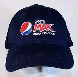 Pepsi Max Sombrero Malla Gorra Azul Bordado Logo Gancho y Pestillo Ajustable - Imagen 1 de 10
