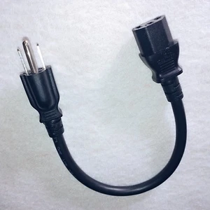 1 foot 16 awg Power Cord (IEC320 C13 to NEMA 5-15P) Cable very extra short gauge - Picture 1 of 4