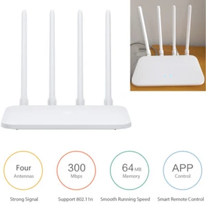 Router 4C 4 Antennas 2.4G 300Mbps 64MB APP Control WiFi Wireless Router - Picture 1 of 7