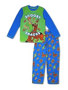 SCOOBY DOO! & SHAGGY Kids Pajamas Sleepwear Set w/ Fleece Pants Boys Size 8
