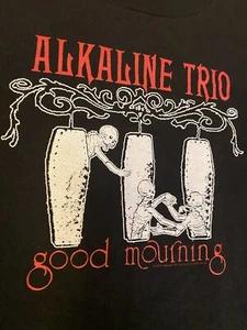 Vintage 2003 Medium Alkaline Trio Shirt Good Mourning AK3 Punk Horror - Picture 1 of 8
