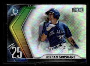 Jordan Groshans 2022 Bowman #BTP-25 Bowman Scouts' Top 100 Toronto Blue Jays - Picture 1 of 2