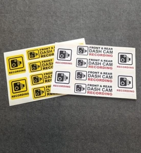 DASH CAM STICKER SHEET FOR HGV/CARS/VANS/BIKES - A5 SHEET  - Picture 1 of 3