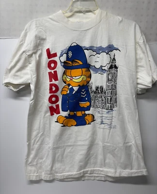 Camiseta DE COLECCIÓN GARFIELD LONDRES INGLATERRA POLICÍA Usada Foto 1 de 4