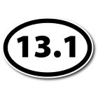 13.1 Half Marathon Black Oval Magnet Decal, 4x6 Inches, Automotive Magnet