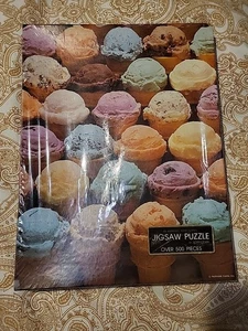 SEALED Vintage 500-piece Springbok Jigsaw 'Do Yourself a Flavor' (Ice Cream) NOS - Picture 1 of 13