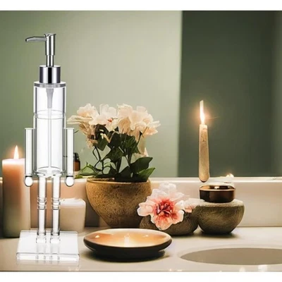 Exquisito Dispensador de Jabón Cascanueces, Dispensador de Jabón de Manos Cascanueces Transparente Foto 1 de 4