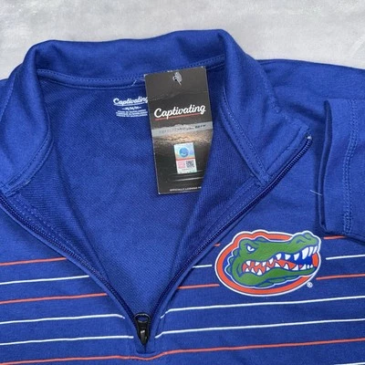 University of Florida Gators 1/4 Zip Pullover Mens Medium Blue Long Sleeves - Image 1 of 4