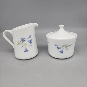 Vintage Corning Ware Blue Dusk Lid Sugar and Creamer Corelle Flower USA - Picture 1 of 7