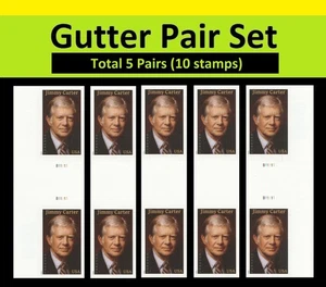US 6043a Jimmy Carter imperf NDC horz gutter plate set 5x2 MNH 2025 - Picture 1 of 1