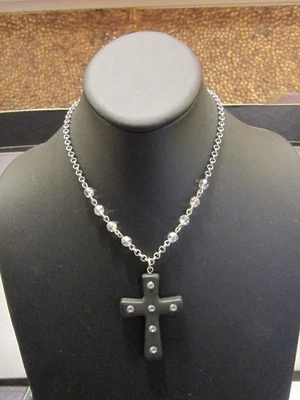 COLLAR CRUZ TARINA TARANTINO NEGRO CON DETALLES CRISTAL Foto 1 de 4