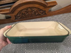 Vintage Le Creuset Grün Emaille Gusseisen Pfanne #30 - Bild 1 von 17