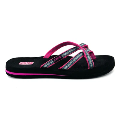 Mujer 7 Chanclas Teva Olowahu Tanga Sandalias Rosa Azul Tirantes Playa 6840 Foto 1 de 4