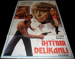 1972 Le Tueur ORIGINAL TURKISH POSTER Fabio Testi KILLER Jean Gabin - Imagen 1 de 1
