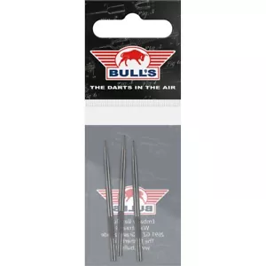 BLACK KNURLED 45mm BULLS STEEL TIP DART REPLACEMENT POINTS PACK OF 3 - Picture 1 of 2