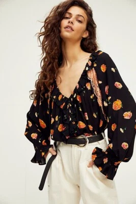 Body Intimately Free People Estampado Amapola Top Floral Volantes Encaje Talla Grande Foto 1 de 4
