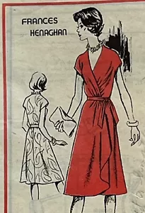 1979 Vintage prominentes Designer-Muster M416 - WICKELKLEID Frances Henaghan Gr. 12 - Bild 1 von 5