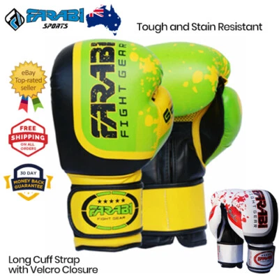 Boxing Gloves Sparring Training MMA Punching Bag Mitts Gel Pad Farabi Aesthetic - image 1 of 4