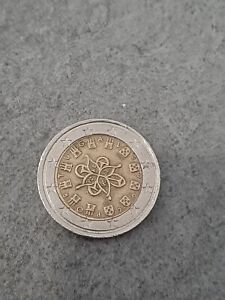 Monnaie Pièce de 2euro -rare -2002 Portugal -Fauté-