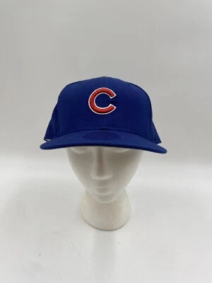 Sombrero Azul Lana Chicago Cubs New Era Hecho en EE. UU. Talla 8 MANCHA PEGATINA Foto 1 de 4