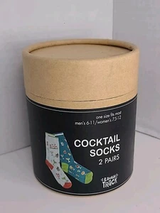 2 Paar Cocktail Socken mehrfarbig Mischgetränke Lachspur. 1 Größe passt den meisten - Bild 1 von 4