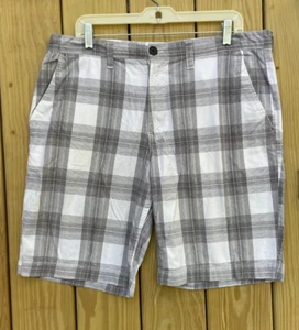 JF J. Ferrar Mens Shorts 36 Casual Plaid Cotton Golf Preppy Chino FREE SHIP - Picture 1 of 4