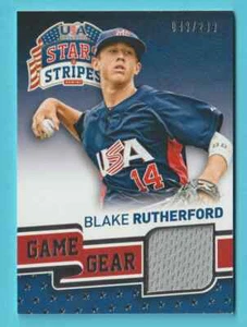2015 Panini USA Stars & Stripes Jersey Relic Blake Rutherford #13 49/299 - Picture 1 of 2