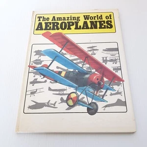 The Amazing World of Aeroplanes Large Hardcover Book Vintage 1976 - Picture 1 of 17