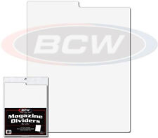 (25) BCW-MD BCW Magazine Divider Cards White Tab Style 28 Mil Book Tabbed 