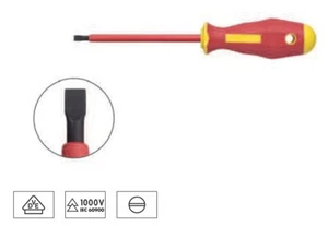 KLAUKE KL10010040IS VDE Slotted screwdriver, 4.0 x 0.8 mm 1,000V Insulated - Picture 1 of 5