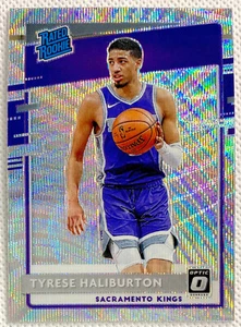 2020-21 Donruss Optic Tyrese Haliburton Rated Rookie Silver Wave Prizm Card RC - Foto 1 di 2