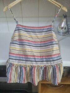 Lovely adjustable strap vest top in multicoloured stripes size 14 New Look