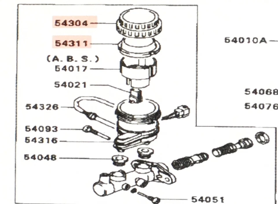 Líquido de frenos genuino Mitsubishi DIAPHRAM Eclipse Endeavor Galant  Foto 1 de 1