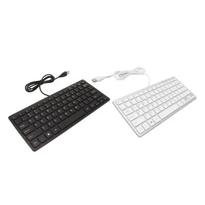USB Wired Keyboard 78 Keys Ultra Thin Mini Portable Keyboard A - Image 1 of 4