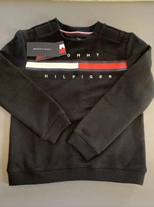 TOMMY HILFIGER Kids Flag Logo Long Sleeve CREWNECK Sweatshirt, Small 6-7 NWT - Picture 1 of 3