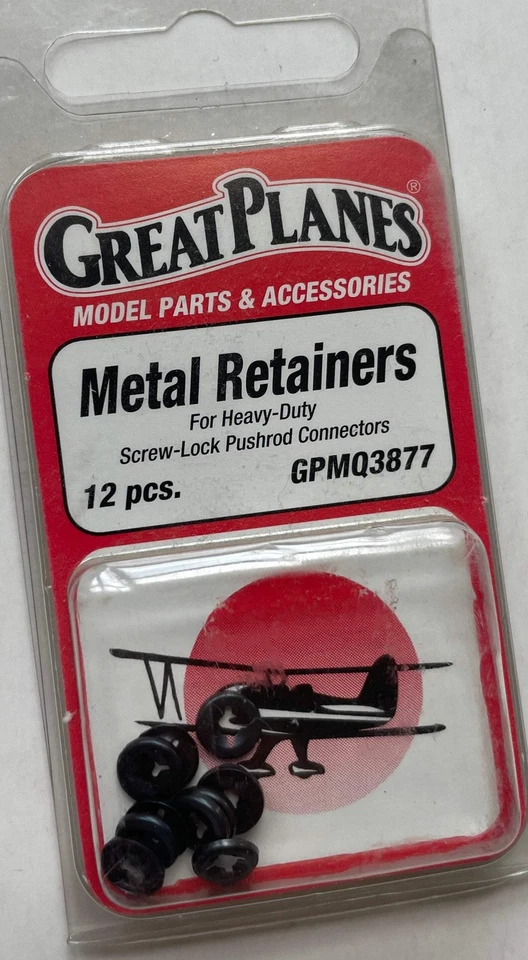 Great Planes Metal Retainers (12 pc) GPMQ3877 - Image 1 of 1