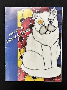 Marick Studios FELINES AND FLORALS Mari Stein 1997 STAINED GLASS - Imagen 1 de 4